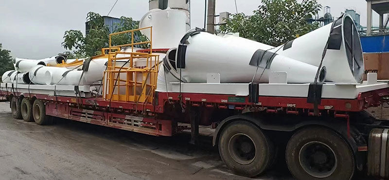 湖南某老板訂購時產十五噸氫氧化鈣生產線貨物到場剪影!