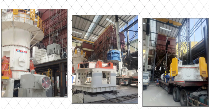 三臺HLMX1700碳酸鈣超細立磨運抵安裝現(xiàn)場 三臺HLMX1700碳酸鈣超細立磨運抵安裝現(xiàn)場